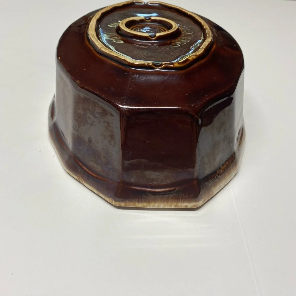 Vintage 1970’s McCoy Brown Drip Glaze Pottery Serving Bowl 10.5”X 7”X 2.5”